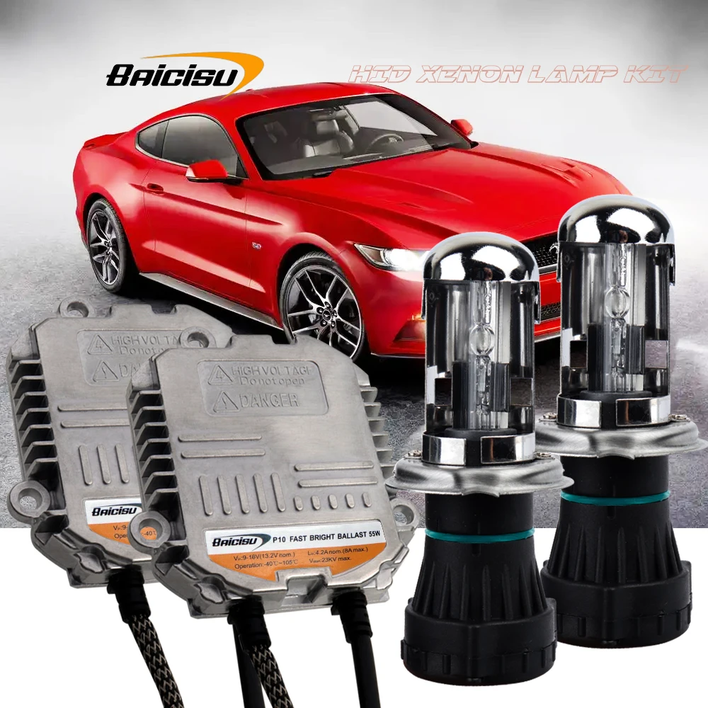 Slim Ballast Xenon HID Fast Start 55W KIT H4 bi xenon H1 H3 H7 H11 H27 880 9005HB3 9006HB4 High quality Car Headlight bulbs lamp