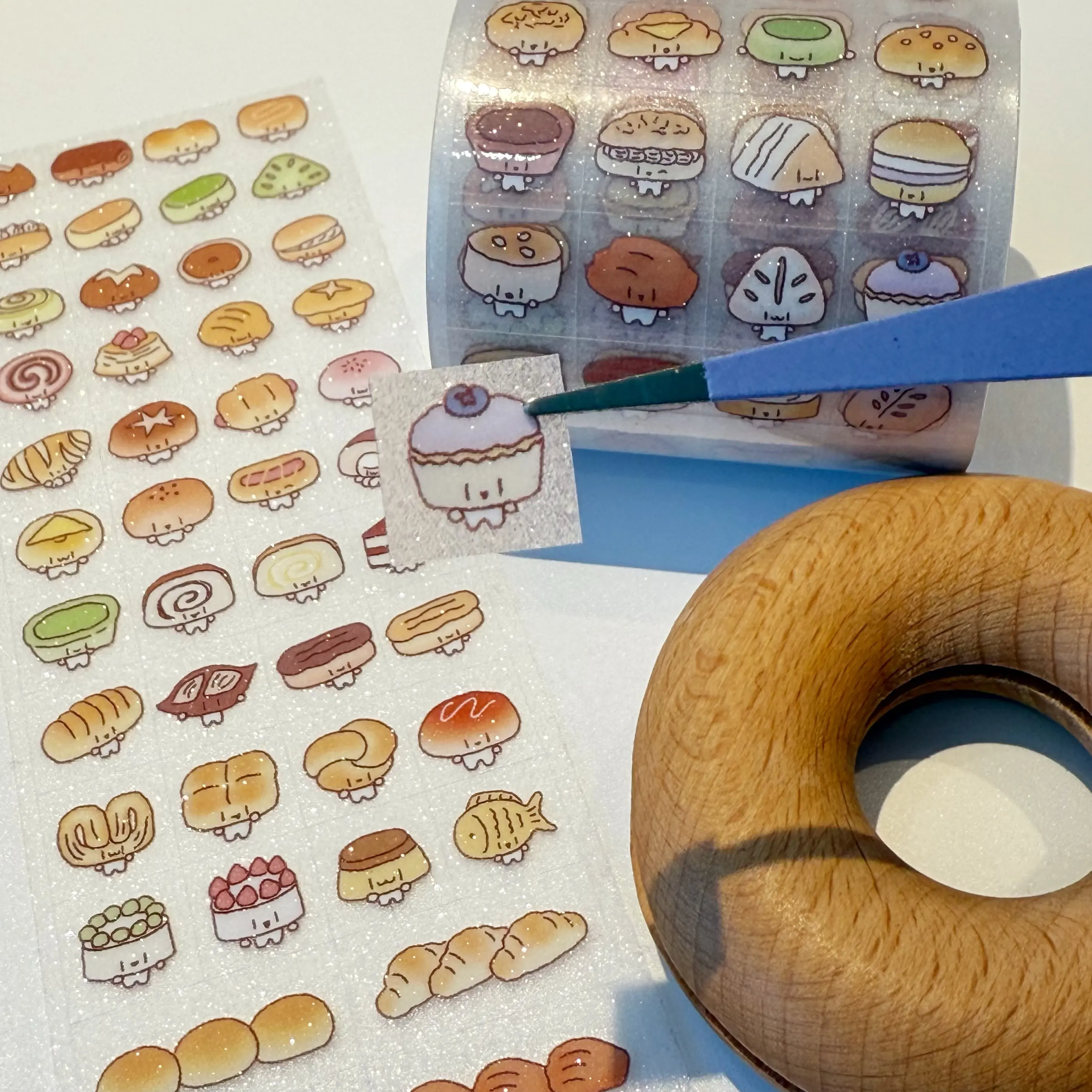 

Bread Sticker Roll, Versatile Collage Journal Material, Cute Sticker