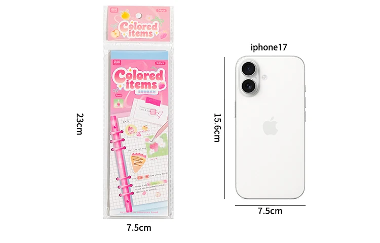 TIANZI 24-Sheet Kawaii Creative Fruit Theme Die Cut Stickers Book for DIY Scrapbooking Handmade Aesthetic Diary Stickers