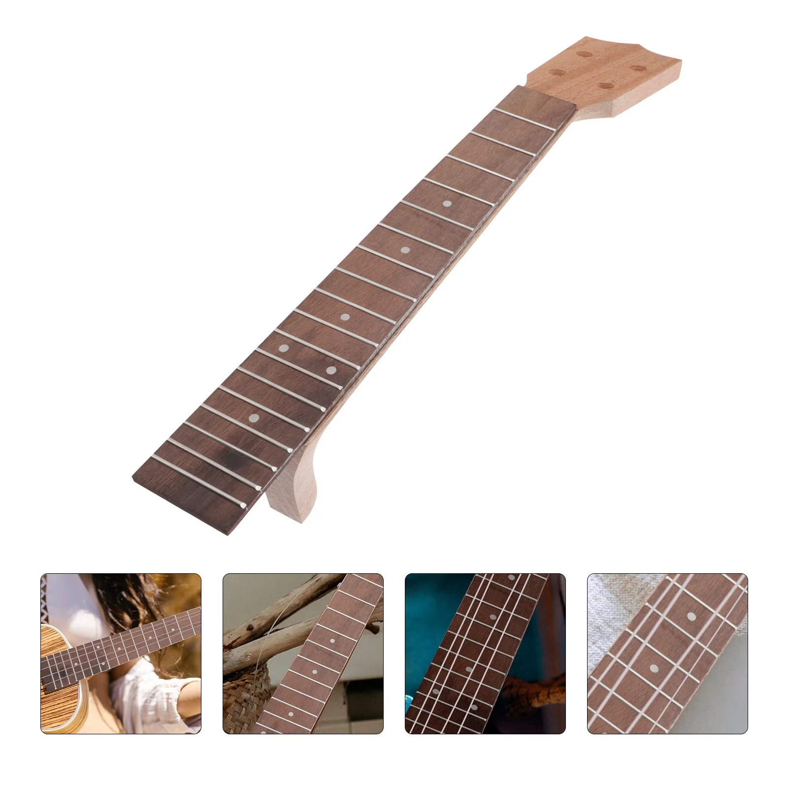 

1 Set Quality Wooden Ukulele Neck Board Easy To Use Ukulele Fretboard Diy Tool For String Instrument Accessories