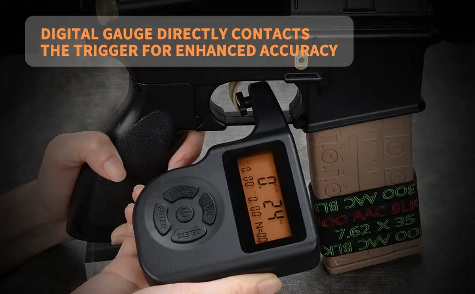 Profession elles digitales Trigger-Pull-Messgerät für genaue Messwerte Trigger-Pull-Messgerät mit LCD-Anzeige im Maßstab 0-12 lbs 1 Unze