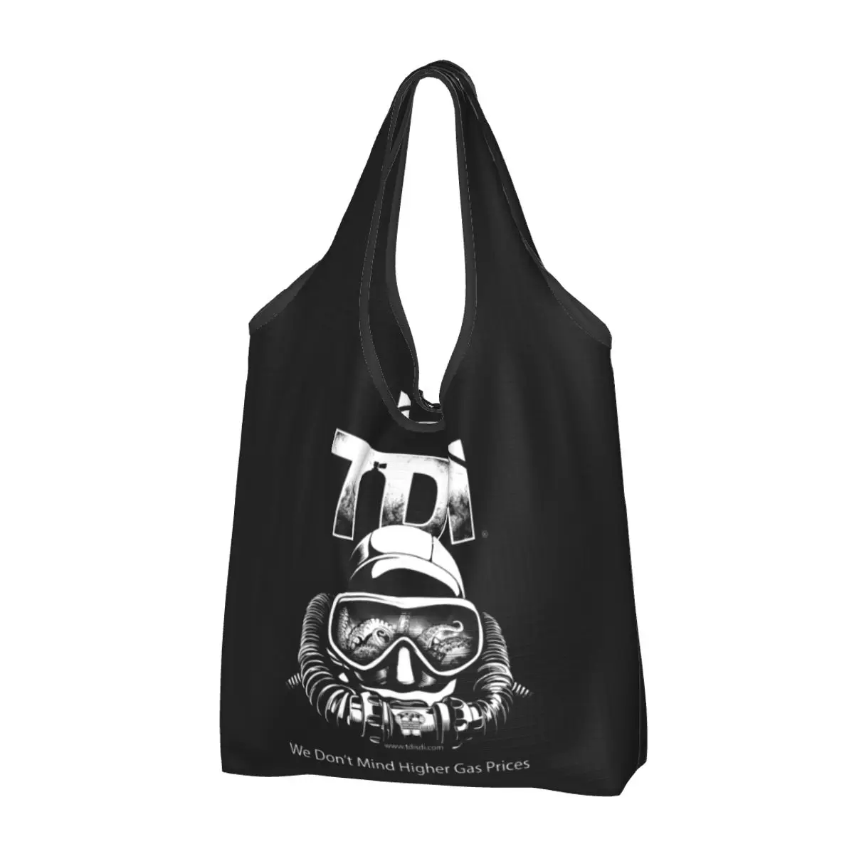 다이브 스쿠버 다이빙 헬멧, 기본 휴대용 토트 쇼핑백, 대용량 쇼핑백, 식료품 핸드백 숄더백