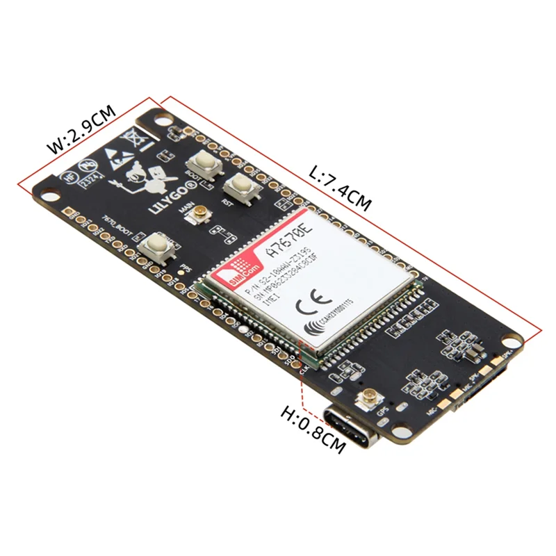 LILYGO T-Call A7670 4G 2G ESP32 مجلس التنمية A7670E LTE GSM شبكة ESP32-WROVER-E واي فاي بلوتوث وحدة لاسلكية-N36R