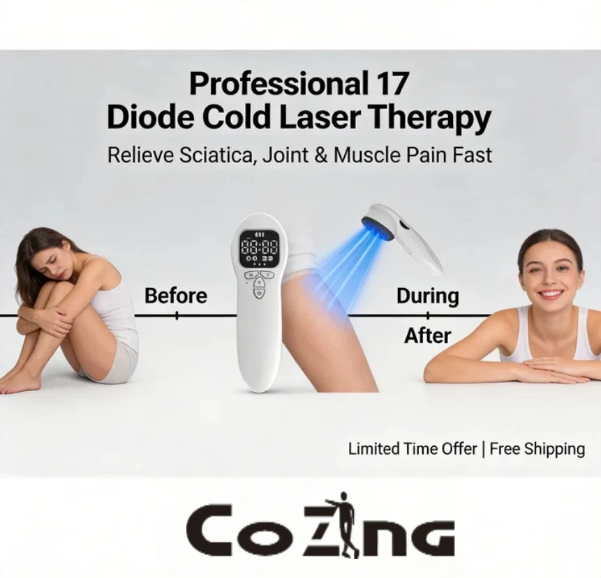 Drug Free Cold Laser Therapy Machine 808nm 650nm for Inflammation Wound Healing Sciatica Home Physiotherapy Tool