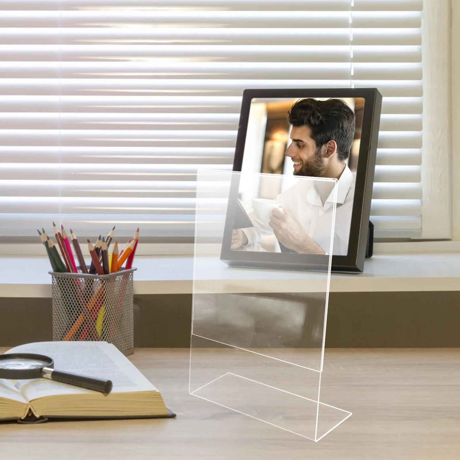 Tabletstandaard Ondersteuningsbord voor het schrijven van tafelblad Schuine boekenplank Multifunctionele laptophouder Acrylrek