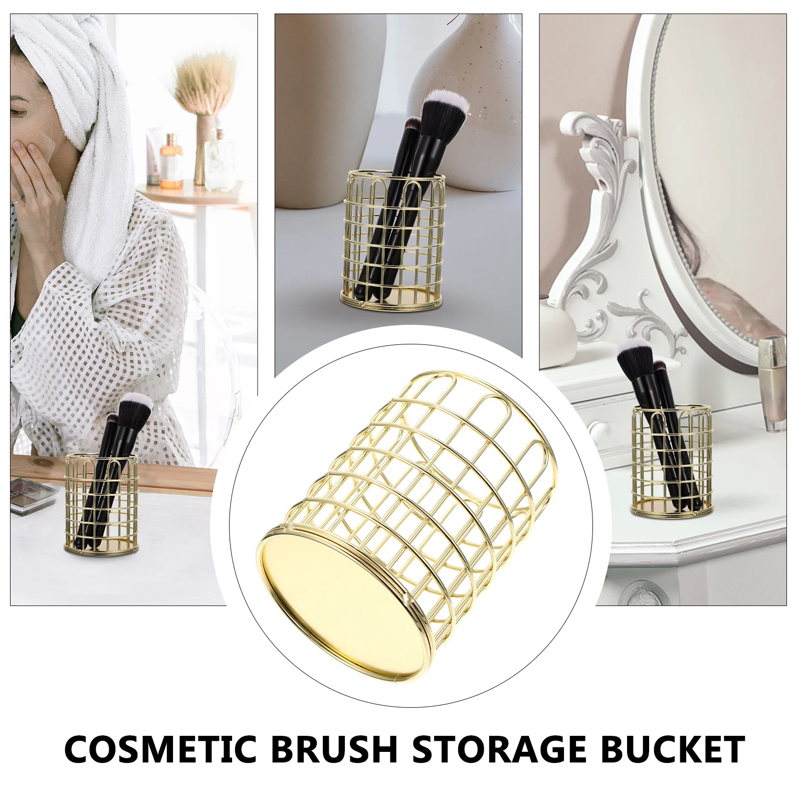 1Pcs Desktop Storage Case Stylish Makeup Brush Container for Box Stationery Basket Household Organizer Portable Design