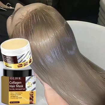 Collageen Keratine Haarverzorgingsmasker Revitaliseren Haarbehandeling Droog Beschadigd Haar Hydrateren Rechtzetten Zacht Glad Haarverzorgingsproducten