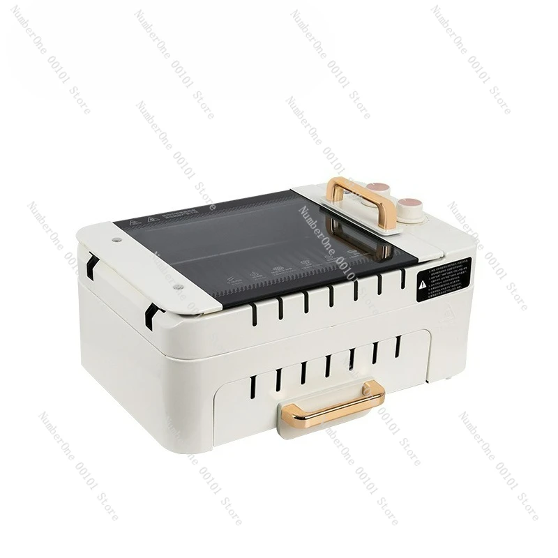 Electric Grill Multi-Functional Electric Grill Pan Household Smokeless Grill Rack Electric Iron Plate Skewer Machine