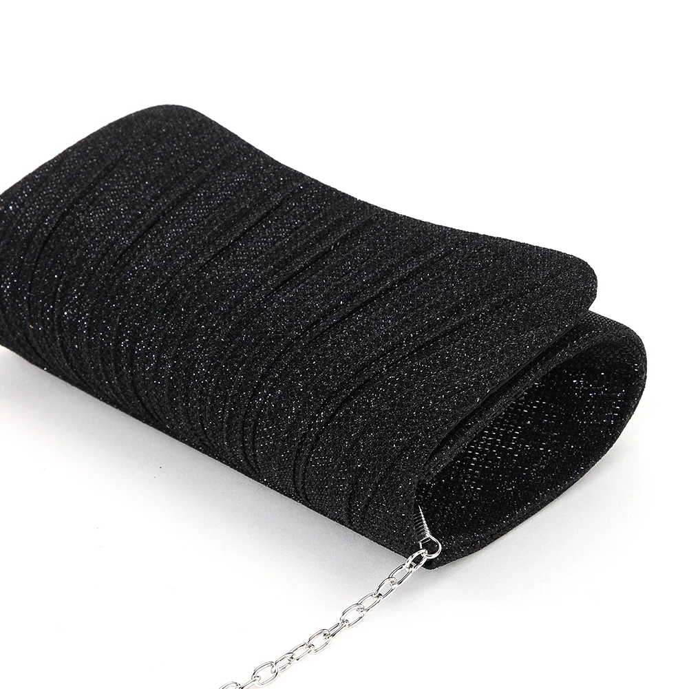 

Women Shiny Shoulder Bag Elegant Sparkle Clutch Bag Fashion Chain Satchel Bag Chic Cocktail Wedding Clutch