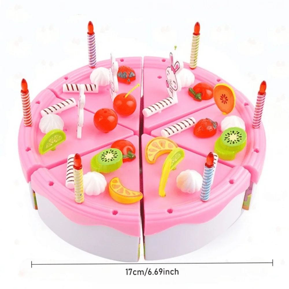 Children's Pretend Food Cutting DIY Birthday Cake Model Kitchen Pretend Cake Cutting Fun, Christmas and Halloween Gifts