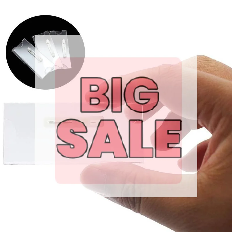 10/20/30Pcs Name Tag Blank Name Badges Acrylic Name Tag Holders 70x30mm Insert Blank Acrylic Nameplate For Office Staff
