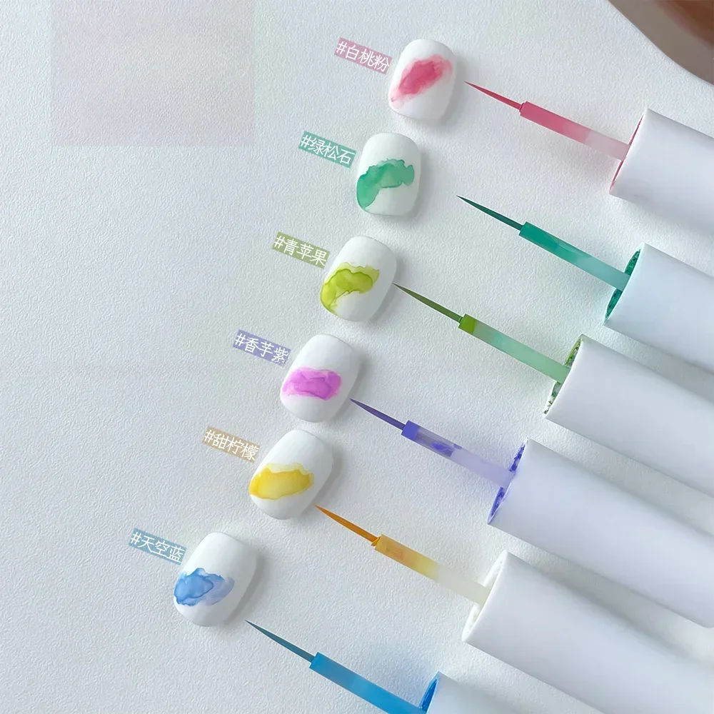 

6ml Watercolor Blooming Gel Polish Gradient Flower Ink Marble Semi Permanent Nail Varnish Gel Paint Nail Art Design Supplies