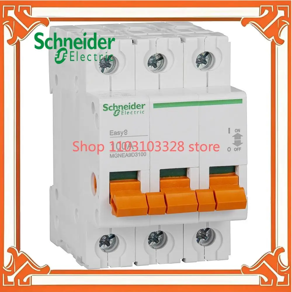 

Трехфазный выключатель Мини-четырехпроводной миниатюрный изолированный воздушный выключатель EA9D-INT125 3P 100A Easy 9 MGNEA9D3100 400 В переменного тока