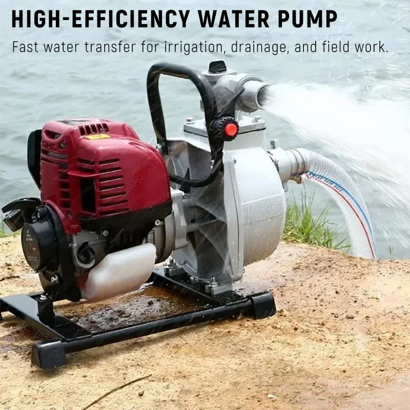 4-Stroke Engine Water Pump for Lawnmower Conversion Agricultural Irrigation & Household Suction Needs