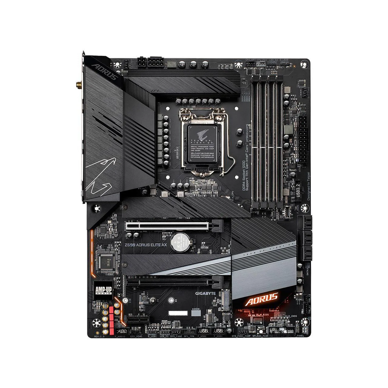 GIGABYTE Z590 AORUS ELITE AX LGA 1200 Intel Z590 ATX Motherboard DDR4 Triple M.2 PCIe 4.0 USB 3.2 Gen2X2 Type-C Intel WIFI 6