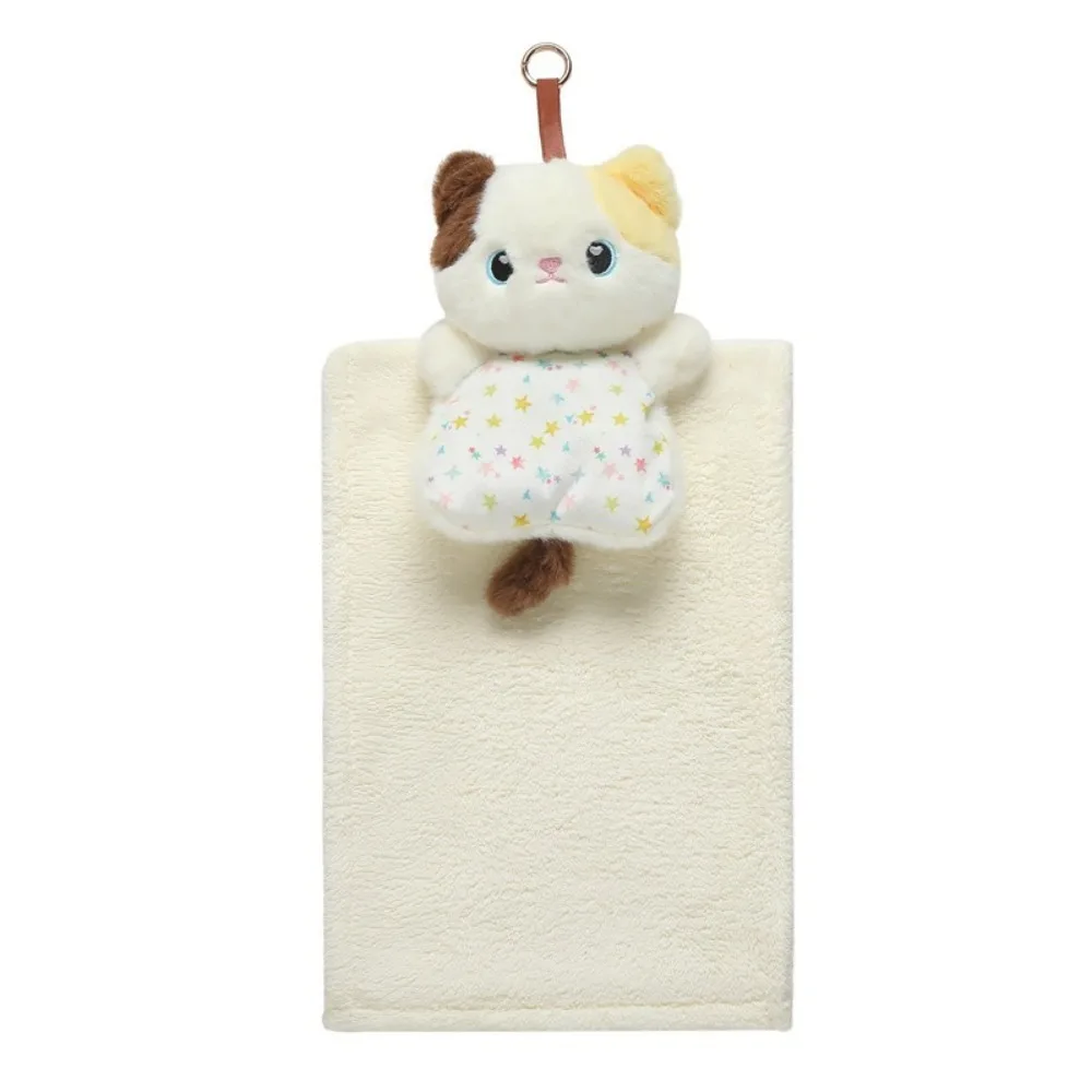 Absorbent Towel Cartoon Hanging Hand Towel Absorbent Handkerchief Duckling Soft Cleaning Hand Cloth for Kitchen Bathroom