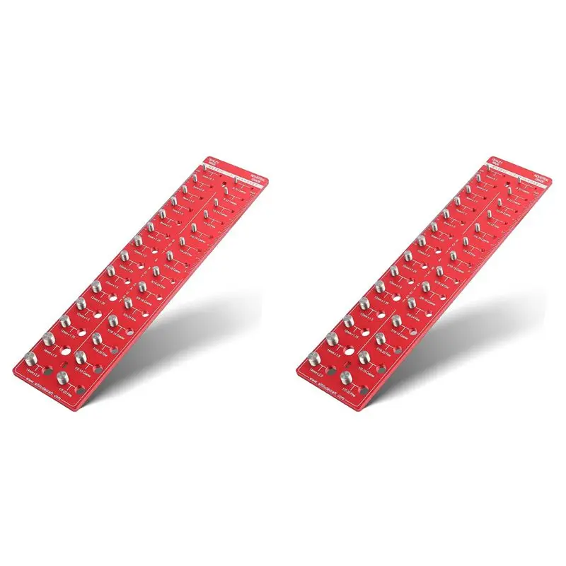 AT05-2X Thread Checker, Nut And Bolt Thread Checker, Bolt Size And Thread Gauge, Bolt And Nut Identifier Gauge, Bolt Gauge