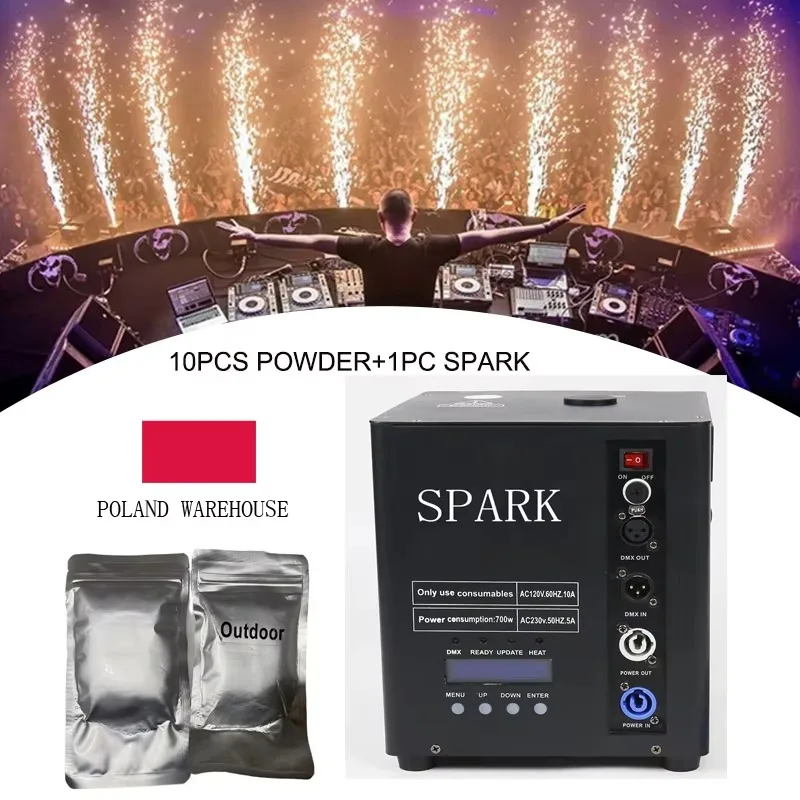 Small 200g Indoor Bag Cold Spark FOGSEA FS-T200 Titanium Ti Composite Powder Weed Spark Machine Electric Remote