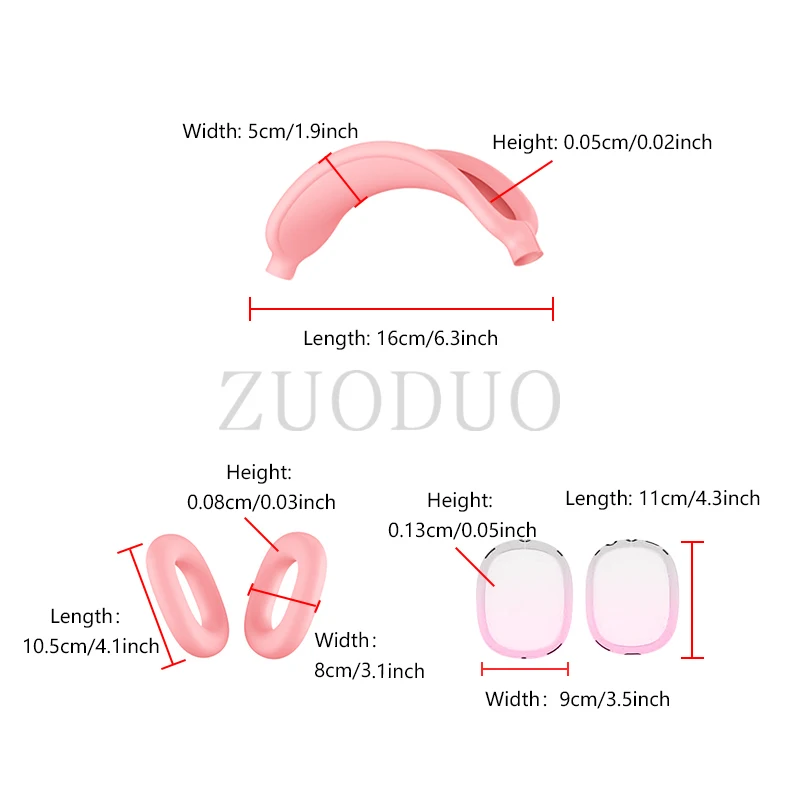 New gradient color Silicone Case Cover for AirPods Max (2024/2020) Soft Silicone Skin Protector ,Anti-Scratch Ear Pad Case Cover