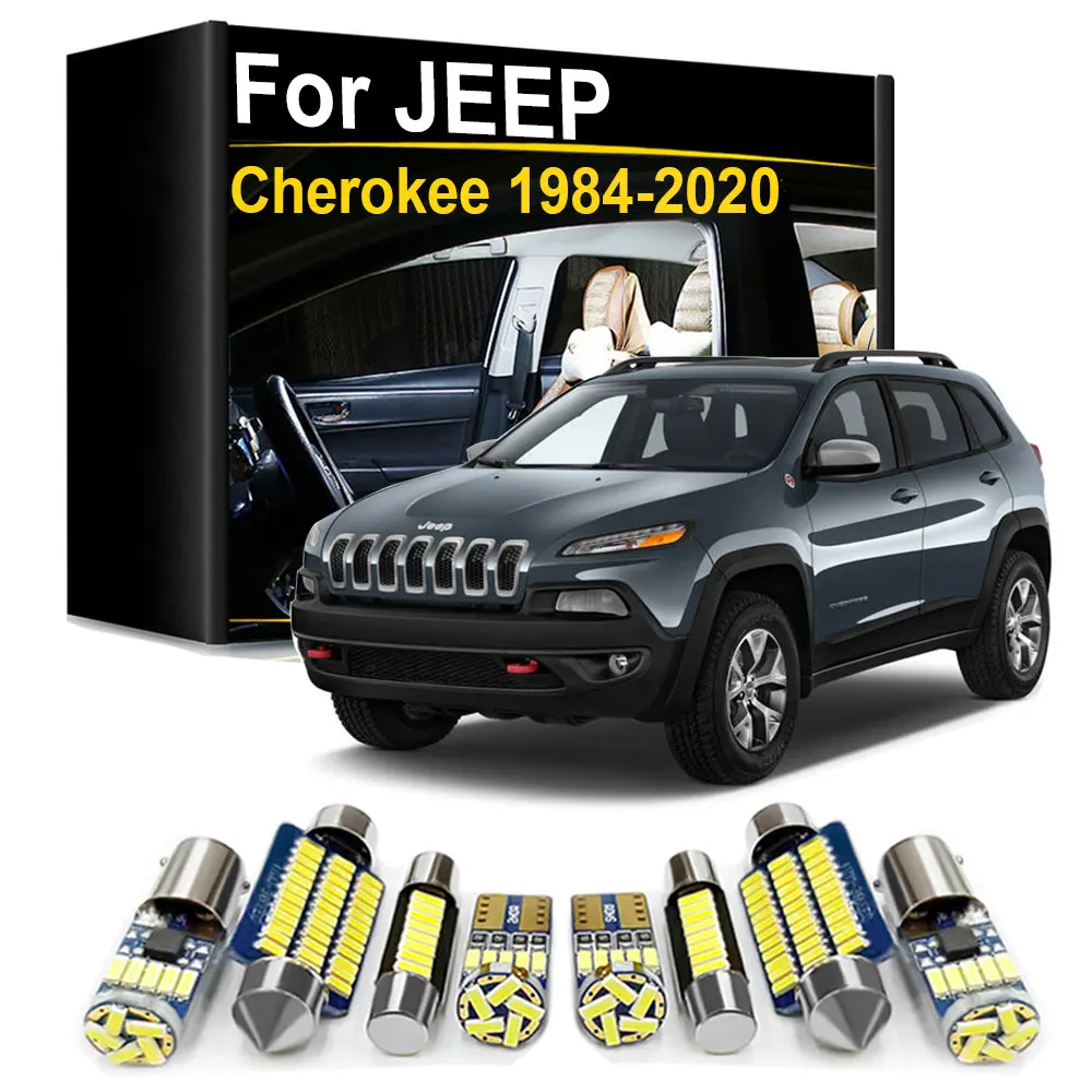 LED-Innenbeleuchtungsset für Jeep Cherokee MK 2 3 4 5 1984-2009 2010 2011 2012 2013 2014 2015 2016 2017 2018 2019 2020 Canbus