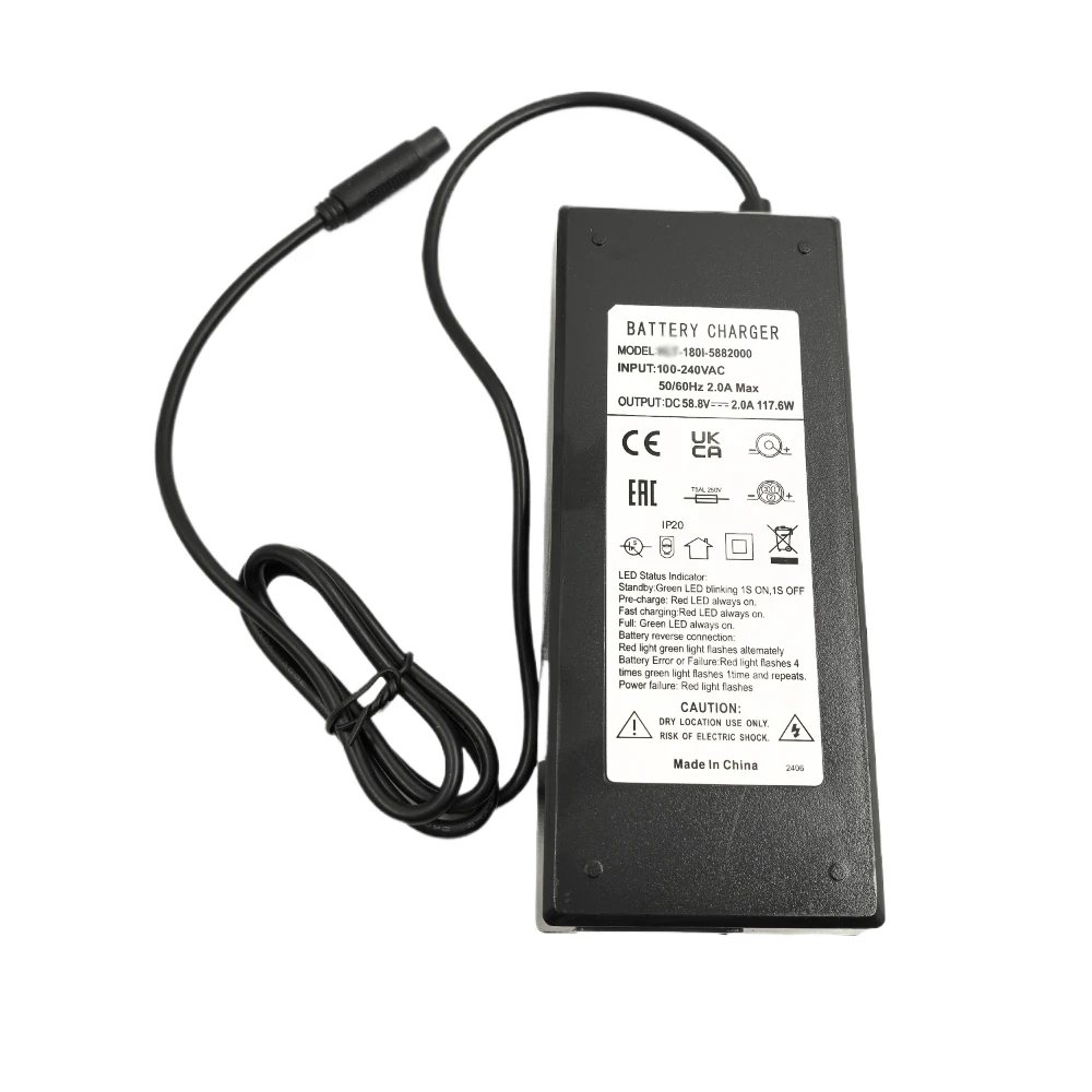 58.8V 2.0A Lithium Charger For Kugoo Kukirin G3 Pro Electric Scooter Battery Charger Parts Replacement Accessories