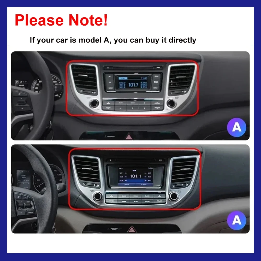 Android 14 Car Radio For Hyundai Tucson IX35 3 2015 2016 2017 2018 Multimedia Video Player GPS Stereo Head Unit DVD  Carplay DSP