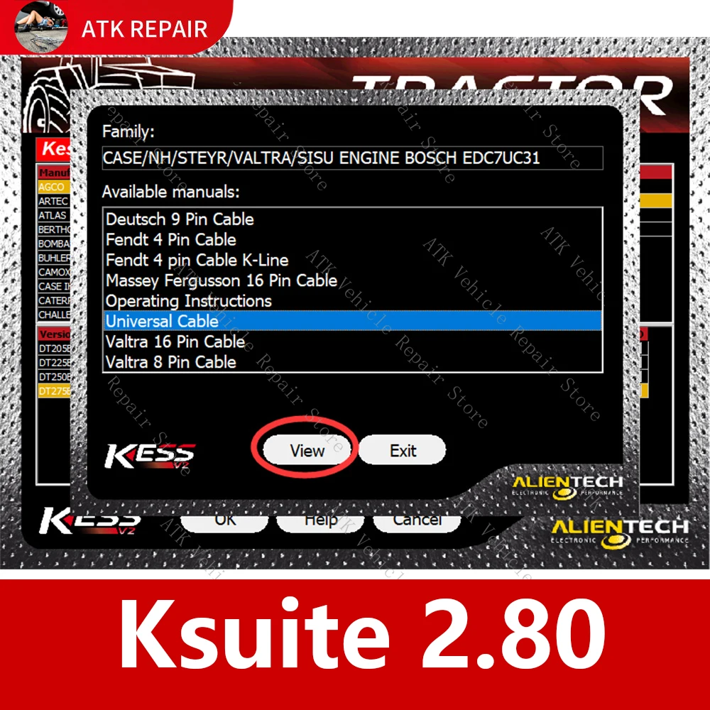 

2024 Ksuite 2.80 car tool for KESS V2 V5.017 ECU software suitable for cars trucks engine OBD2 programming tool online ECU host