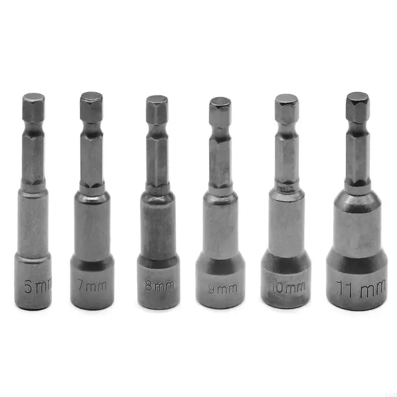 02DB 6pcs/Set 6mm-14 mm Sockets Sleeve Nozzles schroevendraaier set bits sets tools sets gereedschap