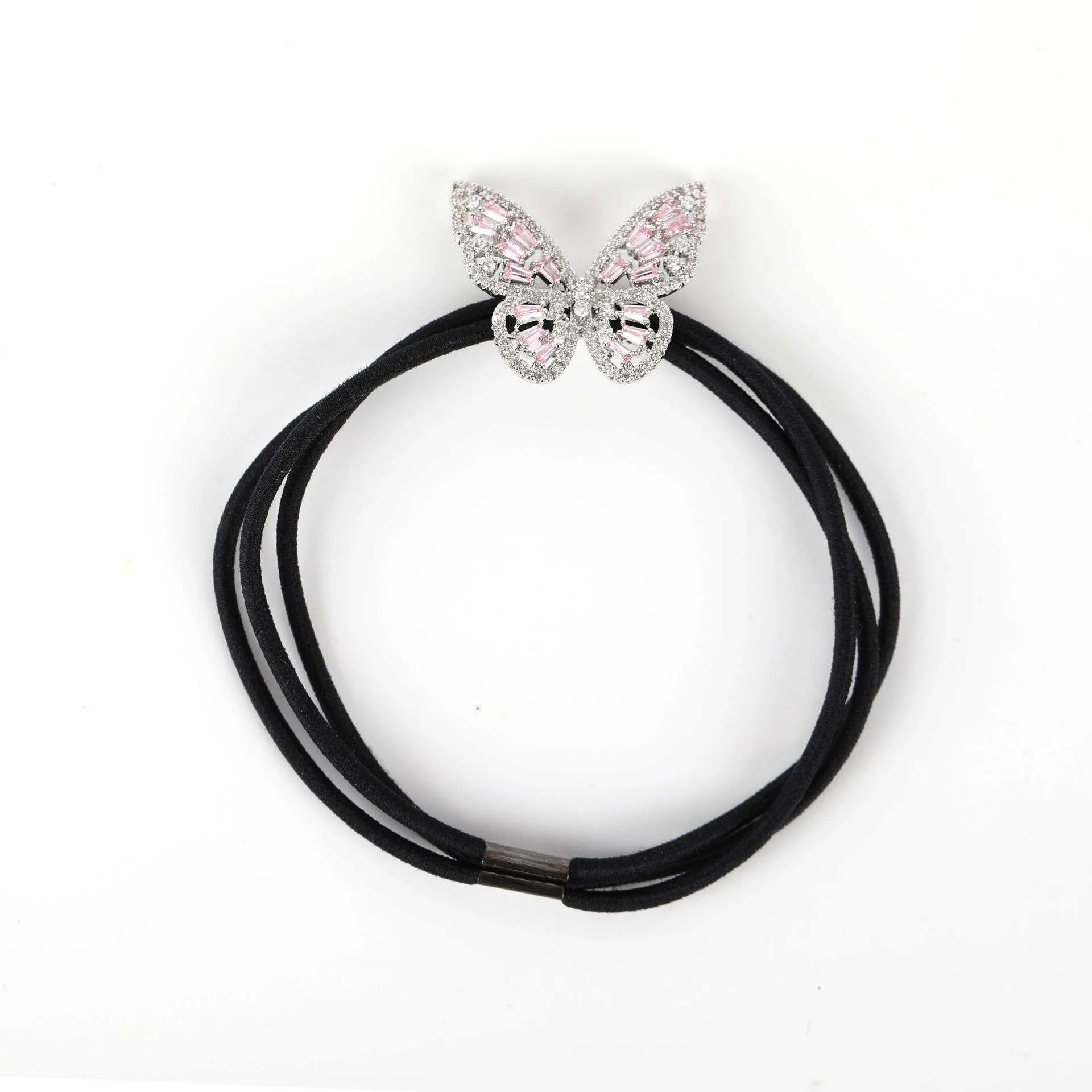 

Elegant Clips Girls Tassel Rhinestone Hair Ring Crystal Butterfly Hair Clips Bow Hair Ropes Holder Pearl Headwear