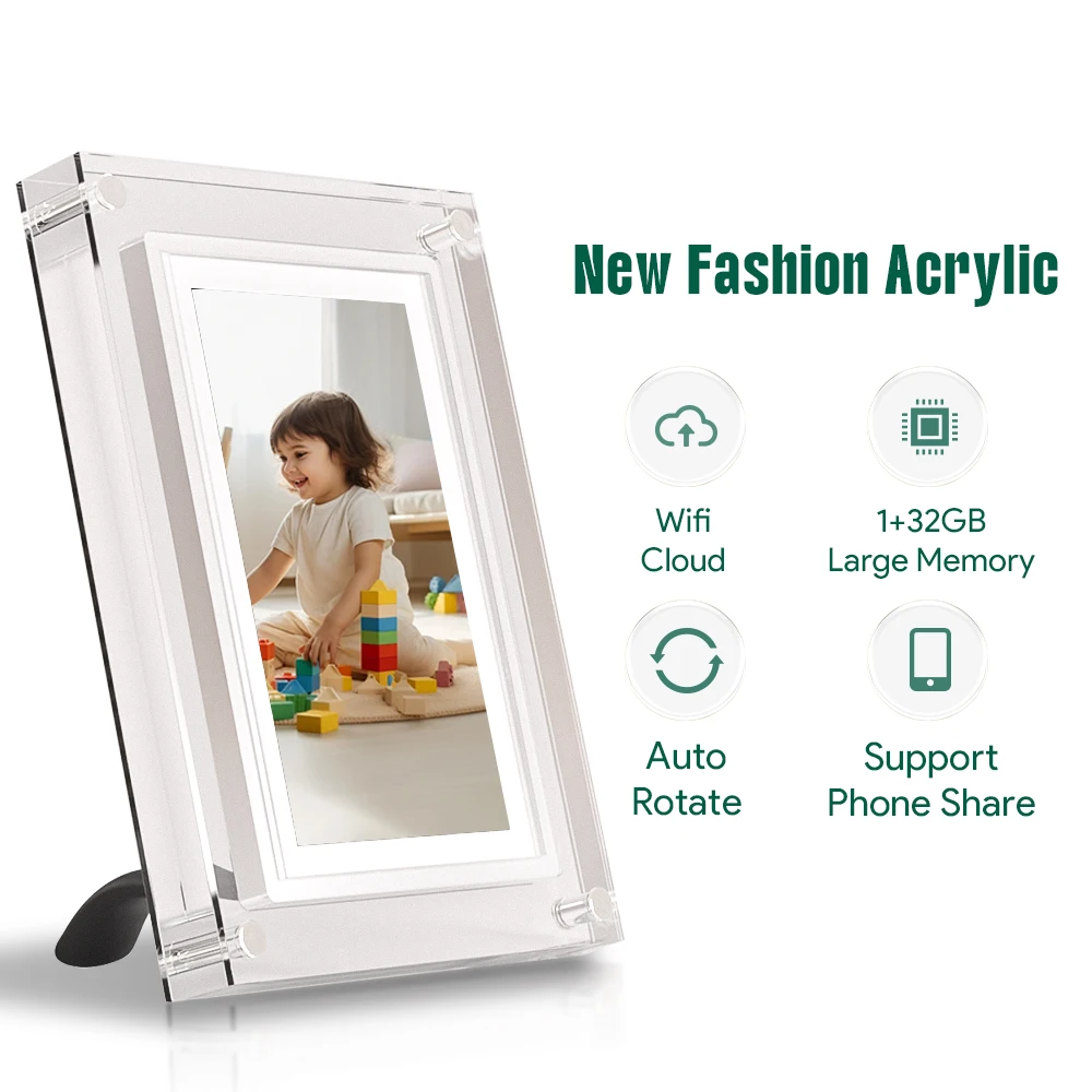 AMABOO 5 Inch WiFi Acrylic Digital Photo Frame Wholesale Art Frame High Quality Video Playback Frame