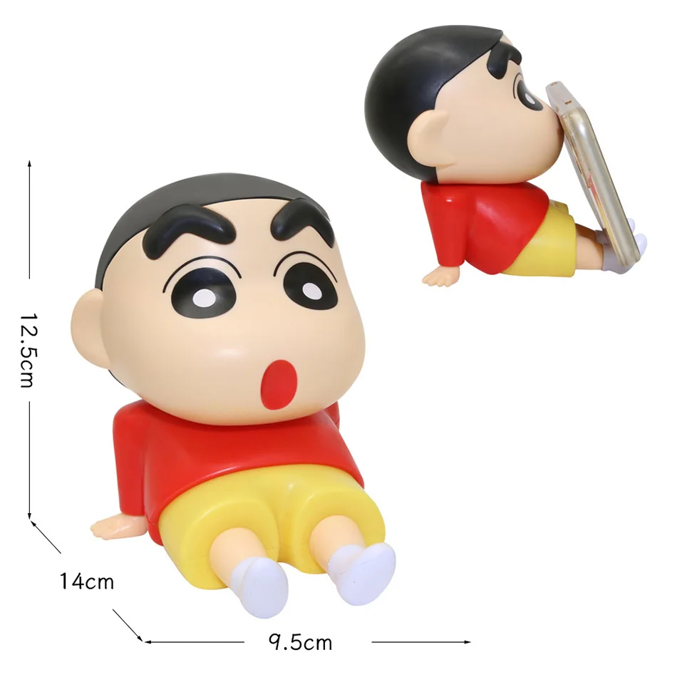 2 pçs novo anime lápis shin-chan boozchan q versão kawaii figura modelo brinquedos boneca suporte do telefone móvel coletar ornamentos presentes
