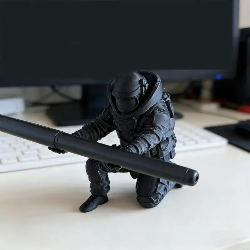 3D Printed Plastic Soldier Pen Organiser Desktop Display Stand For Holding Pens Pencils Eyeglasses Phone 5.5x8.5x9cm 
