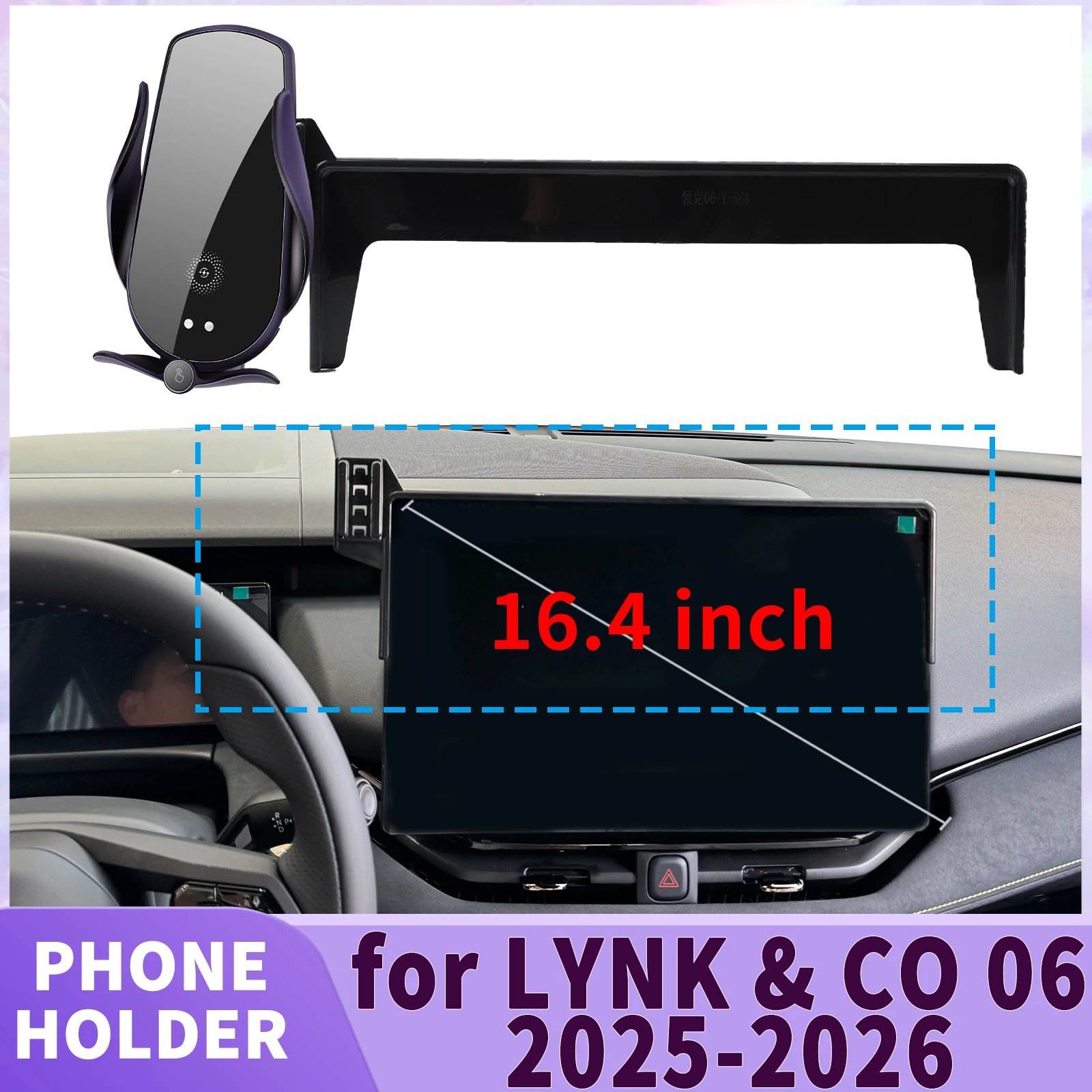 

fit for LYNK & CO 06 2025 2026 Screen Base Phone Holder Mount ​​ Secure Clip Car​​ accessoires