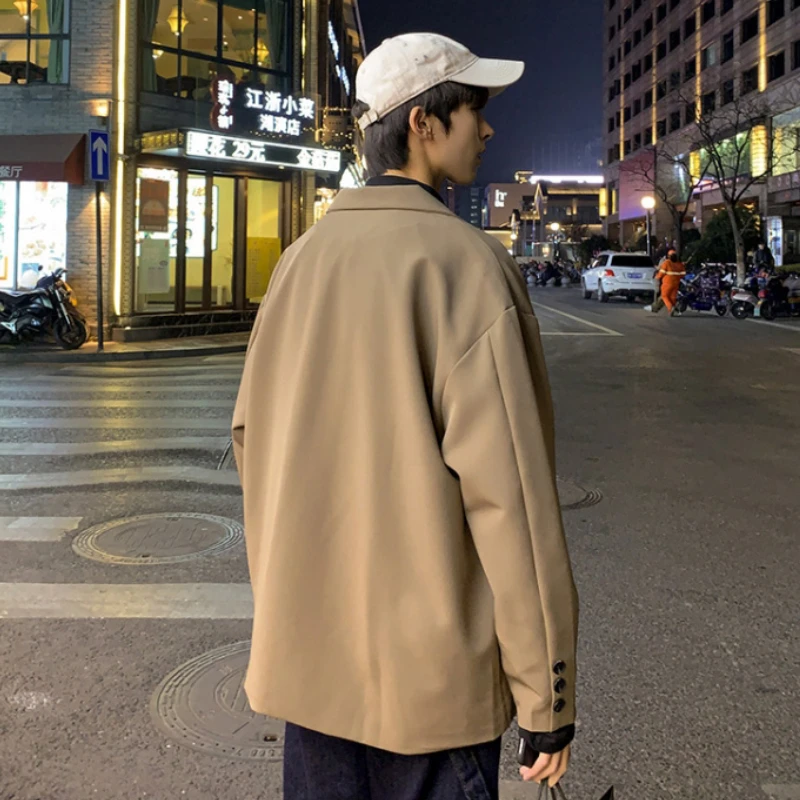 Blazers Men Gentle Ulzzang Students All-match Simply Handsome High Street Ins Fashion Male Teens Clothing Autumn Couple Baggy