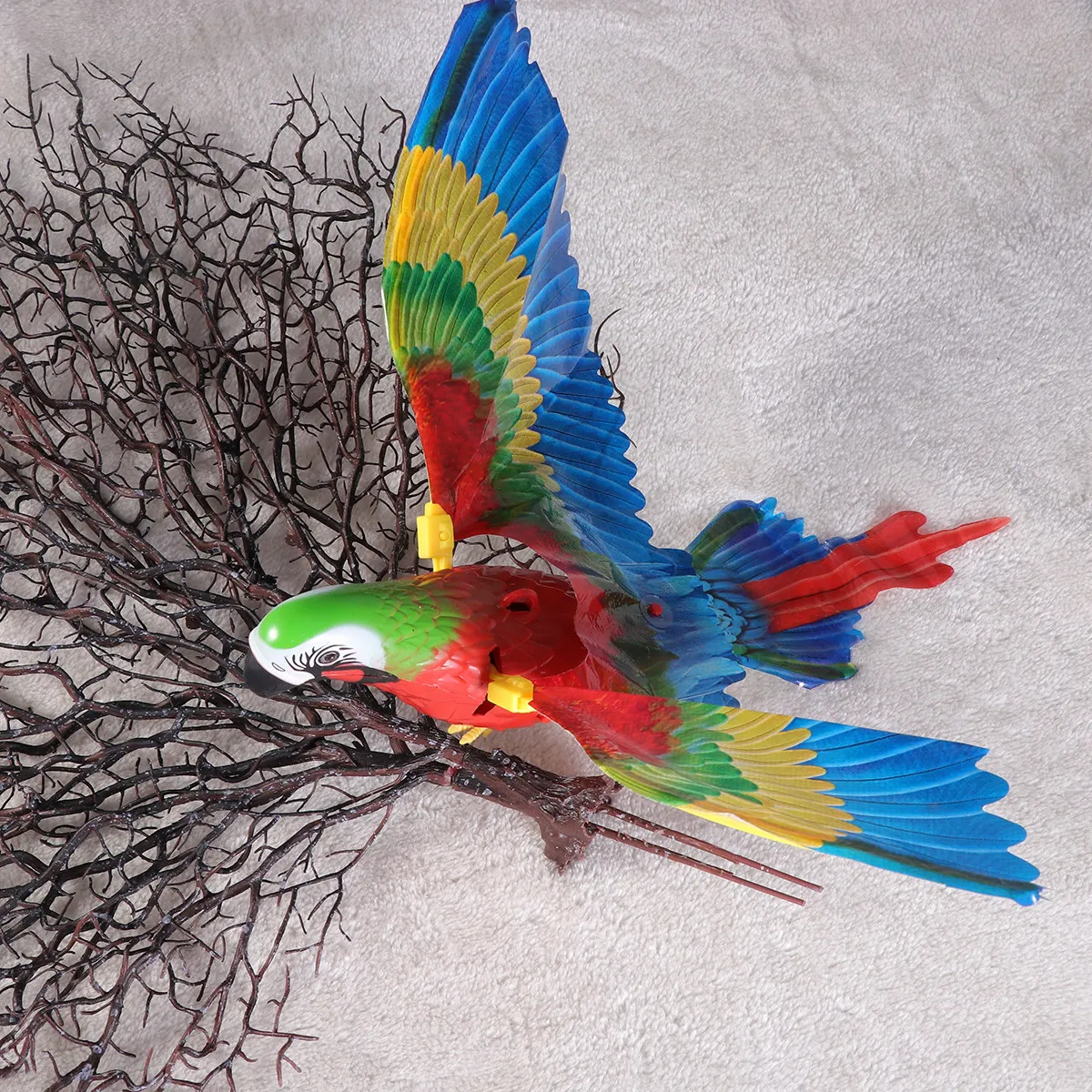 

Electronic Parrot Music Sound Flashing Flying Sling Bird Safe ABS Hanging Ceiling Gift for Kids Parents