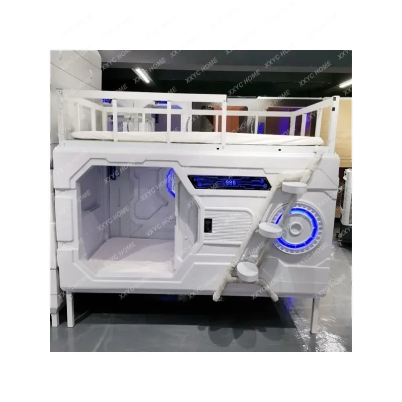 Space Sleep Cabin Bunk Bed E-Sports Space Capsule Bed Hotel Room Capsule Sleep Cabin Double Bed