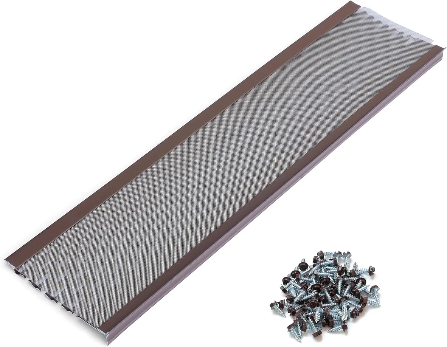 6”Leaf Protection 100 Feet Stainless Steel Mesh Royal Brown Aluminum Gutter Covers Contractor Grade