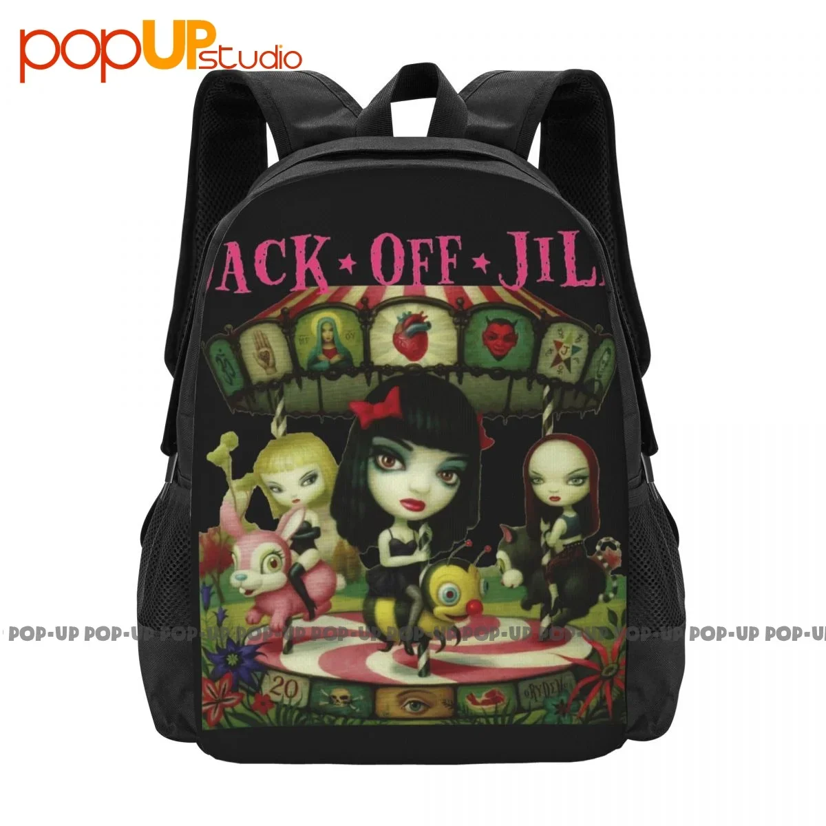 

Рюкзак Jack Off Jill большой вместимости с винтажным художественным принтом в спортивном стиле большой вместимости