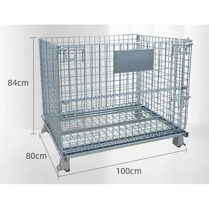 Storage Equipment Warehouse Logistic Stackable Wire Mesh Pallet Wire Mesh Container Transport Box Basket Container