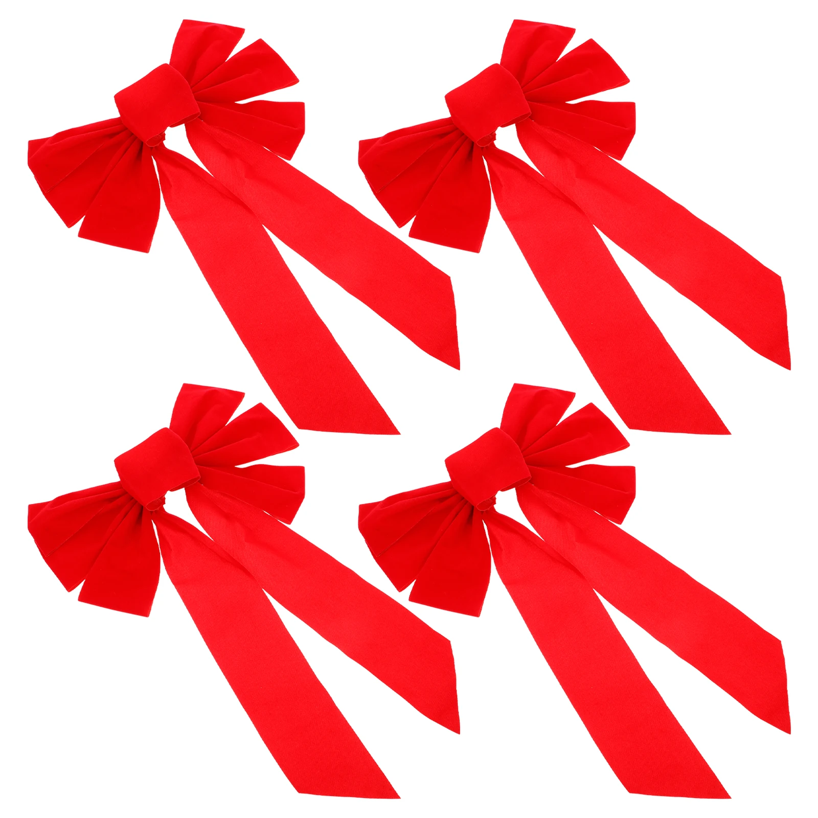 

4 pcs For Holiday Christmas Festival Decor Party Xmas Decoration Decor Festival Beautiful Christmas Tree Bow Bow