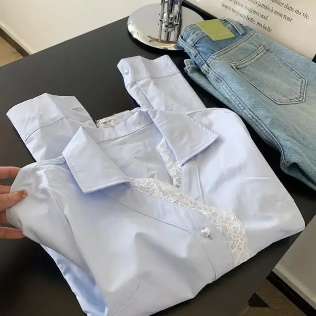 

Long Sleeve Shirts Womens Chiffon Printed Slim Fit Stand Collar Elegant Feminine Red Spring Office Daily Wear Lightweight Trendy