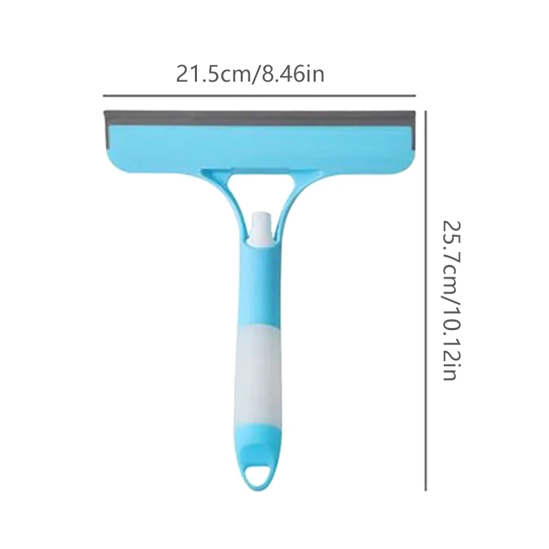 3 In 1 Spray Scrape Double-sided Window Glass Cleaner Adjustable Cleaning Brush Bathroom Car Glass  Washing Tool