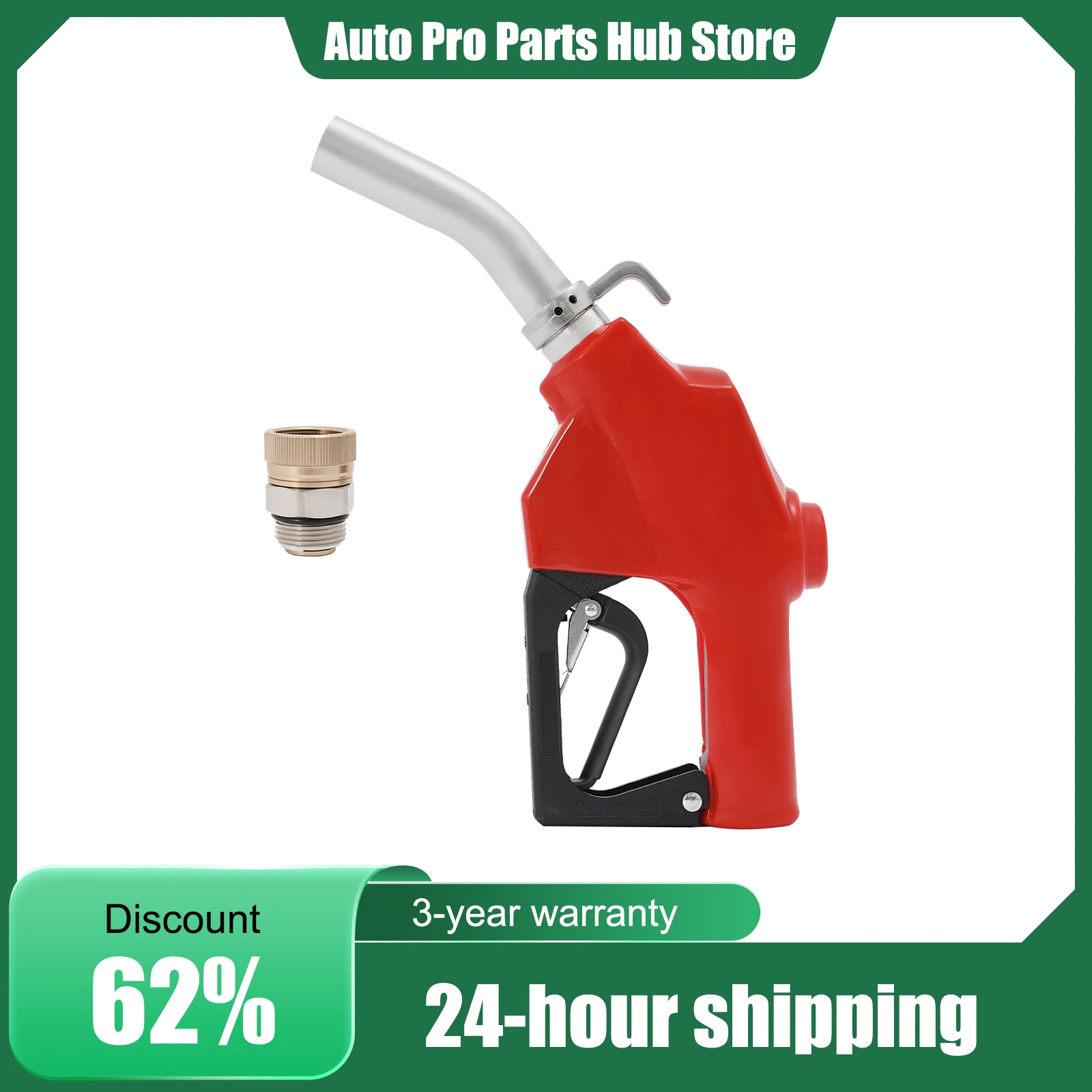 

Автоматический топливный пистолет, 25.96 GPM, 3-скоростной, для дизельного топлива и бензина, с автоматическим отключением, из алюминиевого сплава