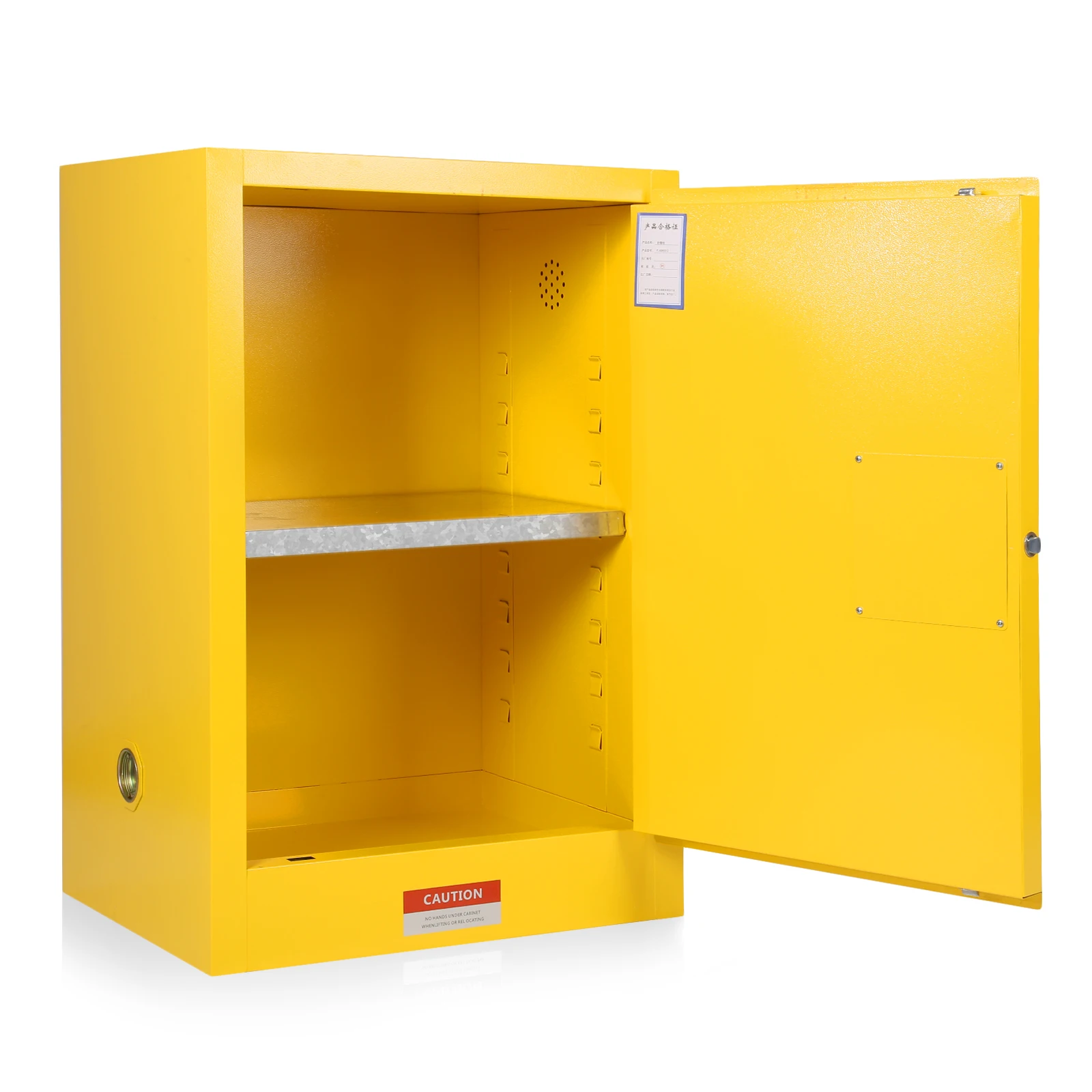 Lemari Tahan Api Kimia 12 Galon 22.8in L X 18.1in P X 35in T F ﻿ Lemari Penyimpanan Cairan Bahan Bakar dari Baja untuk Industri dan Rumah Tangga
