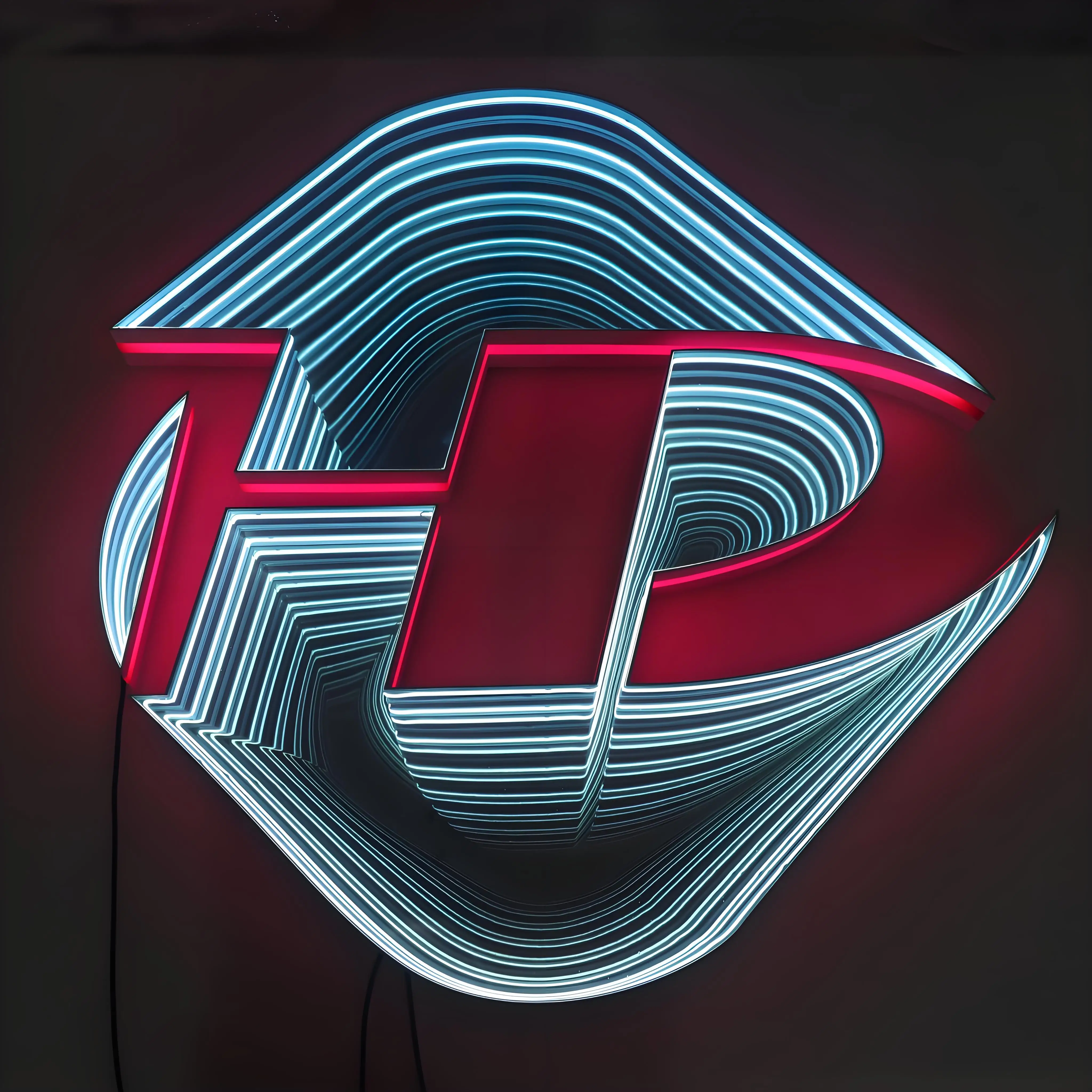 Custom Infinity Mirror LED LOGO Sign Personalized Custom 3D Business Office Wall Logo Custom Salon Decor Sign Dropshipping