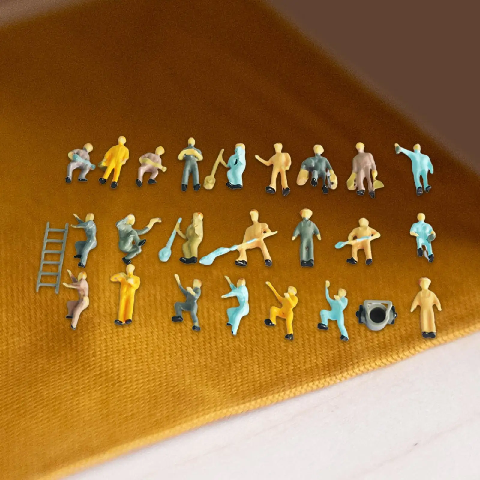 25 stuks 1/87 Mini Spoorwegwerker Figuur Scènes Miniatuur DIY Projecten Decor