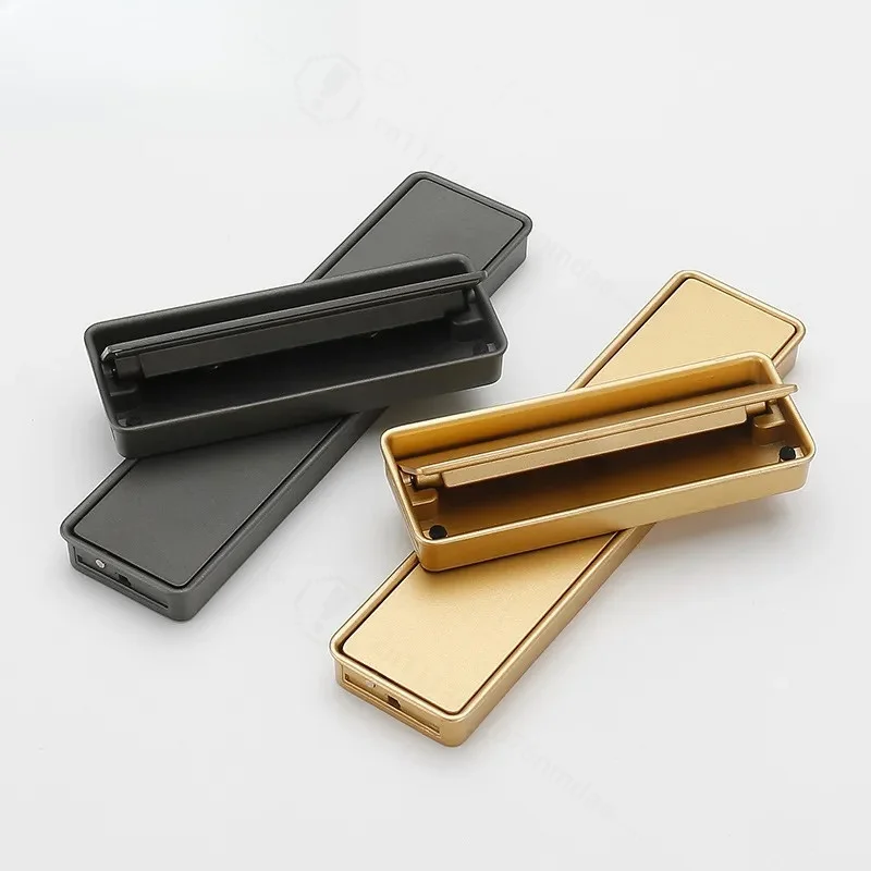 Modern Simple Concealed Hidden Cabinet Door Handle Wardrobe Embedded Invisible Drawer Dark Handle