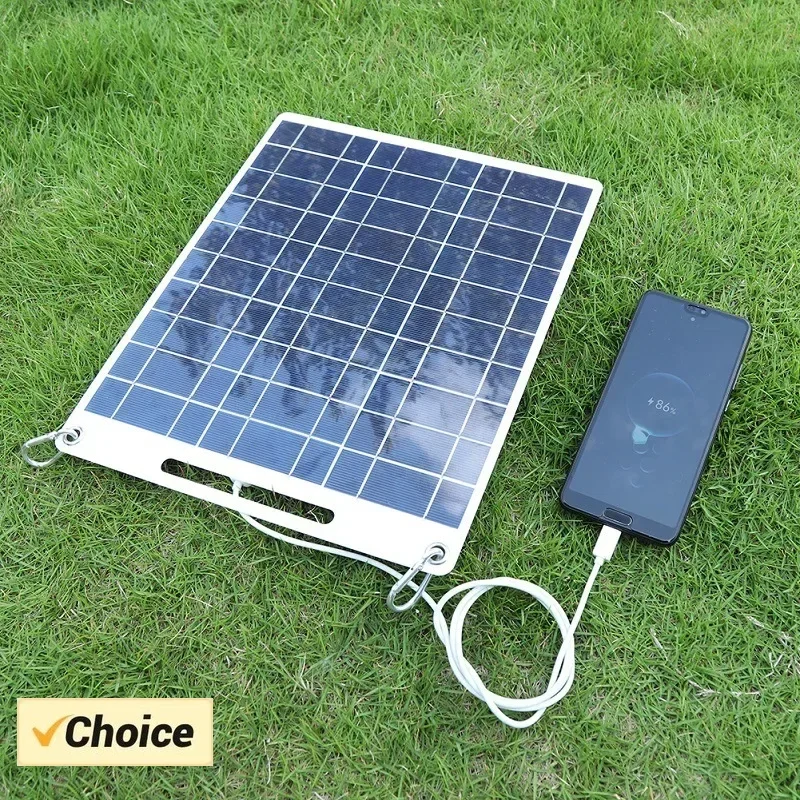 100W 5V Solar Plate  Waterproof Solar Panel Portable Dual USB Solar Battery Charger Outdoor Camping Solar Cells Charging