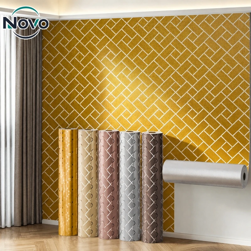 3D Textured Wallpaper Self Adhesive Peel and Stick Wall Covering Waterproof Easy Clean Decorative Wall Sticker for Living Room
