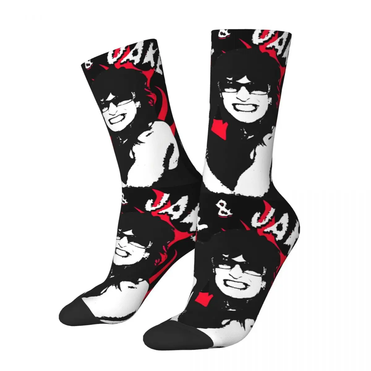 Funny Crazy Sock for Men Jake And Johnnie Flames Hip Hop Vintage Johnnie Guilbert Happy Quality Pattern Printed Boys Crew